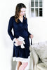 Maternity Dressing Gown Allure Navy MamaMoosh