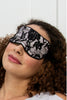 Silk Sleep Mask with Black Lace