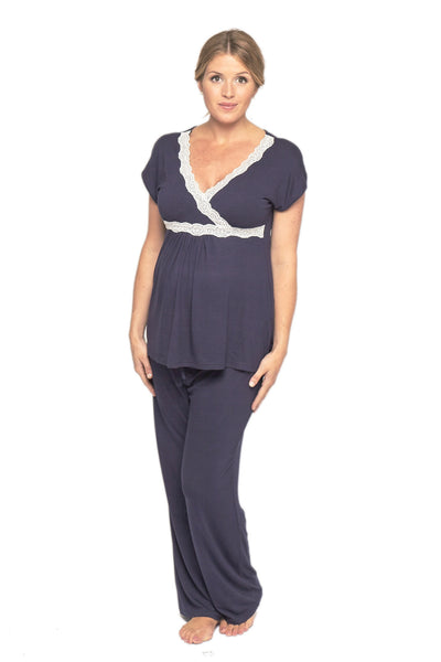 Radiance Short Sleeve Top - Navy