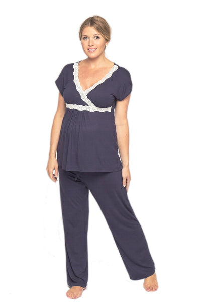 Radiance Short Sleeve Top - Navy