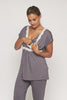 MamaMoosh Radiance Short Sleeved Maternity Breastfeeding Pyjamas- Breastfeeding access