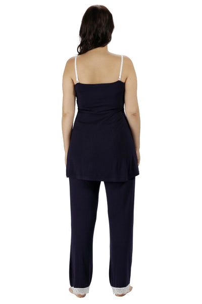 Allure Camisole Pyjamas - Navy