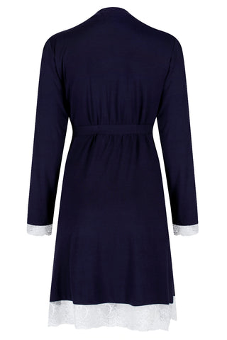 Allure Dressing Gown - Navy