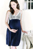 Allure Maternity and Breastfeeding Nightdress Navy MamaMoosh