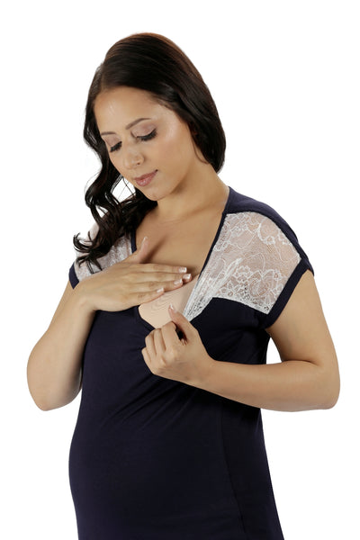 Allure Short Sleeve Pyjamas - Navy