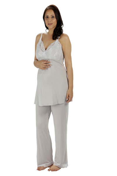 Allure Camisole Pyjamas - Light Grey