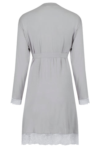 Allure Dressing Gown - Light Grey