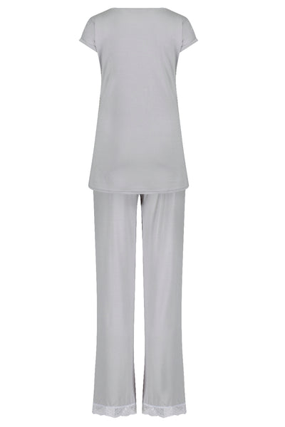Allure Short Sleeve Pyjamas - Light Grey