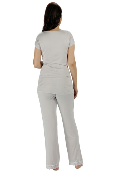 Allure Short Sleeve Pyjamas - Light Grey