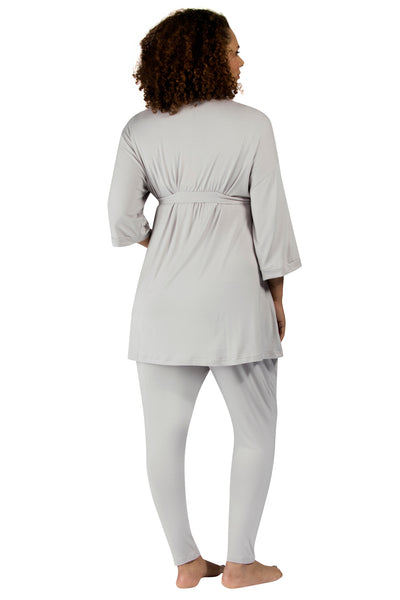 Bliss Dressing Gown - Light Grey