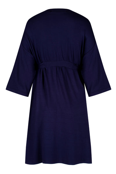 Bliss Dressing Gown - Navy Blue