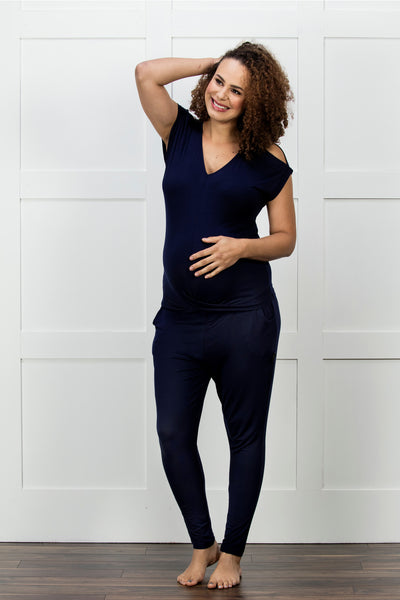 Bliss Lounge Pyjamas - Navy Blue