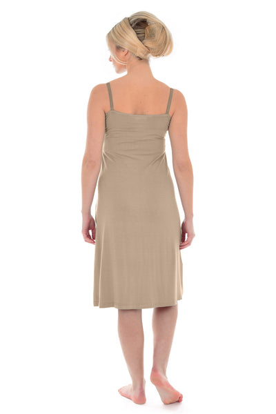 MamaMoosh Indulgence Maternity Nursing Nightdress Mink