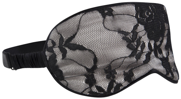Black lace silk sleep eye mask 