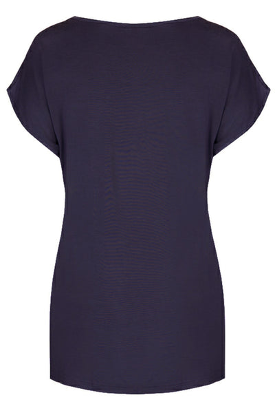 Radiance Short Sleeve Top - Navy