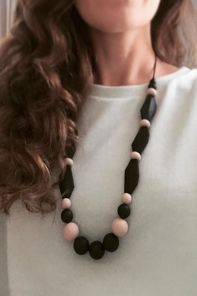 Tutti Rocks Teething Necklace - Tamara Black