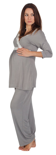 Radiance 3/4 Sleeve Pyjamas - Dove Grey