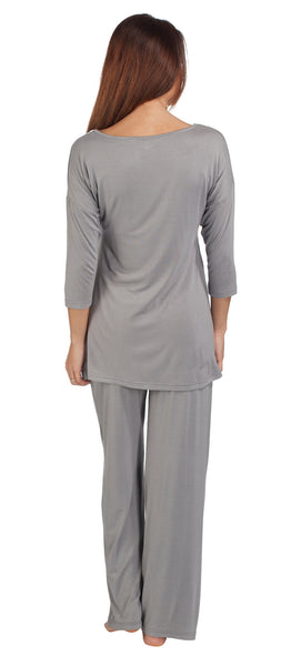 Radiance 3/4 Sleeve Pyjamas - Dove Grey