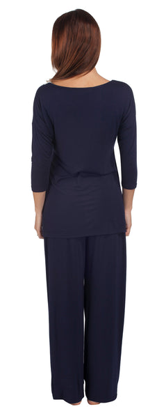 Radiance 3/4 Sleeve Pyjamas - Navy